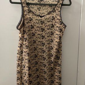 Betsey Johnson Tan and Black Lacy Dress